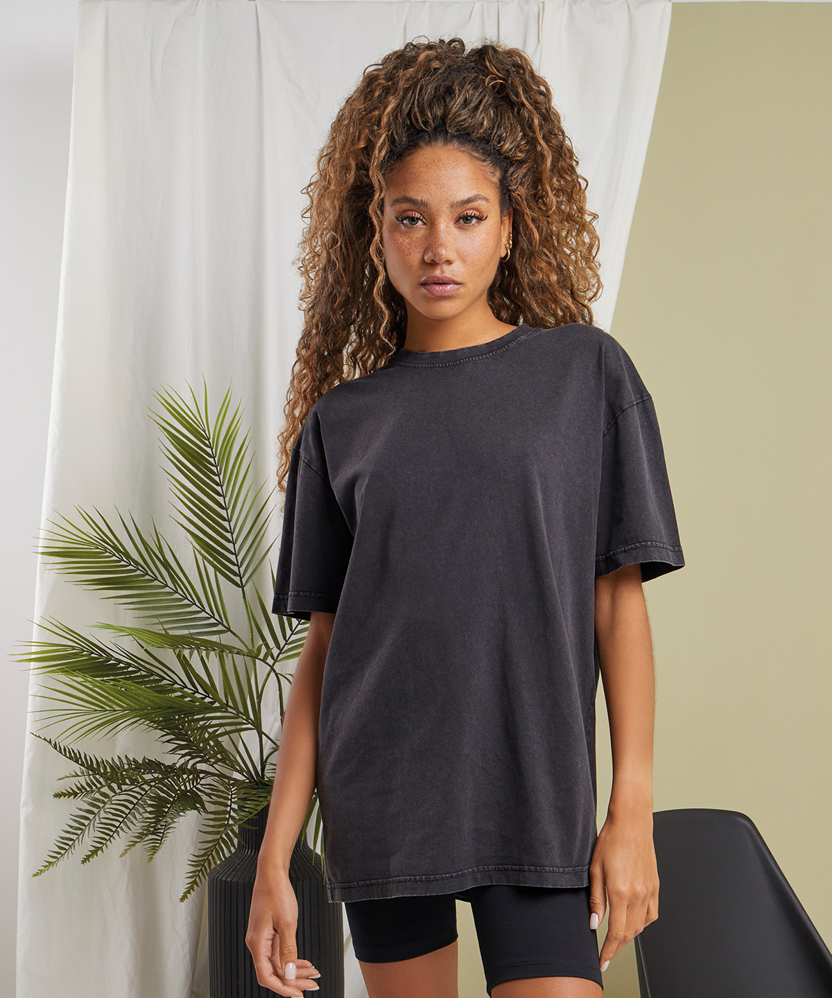 Womens oversized acid wash tee