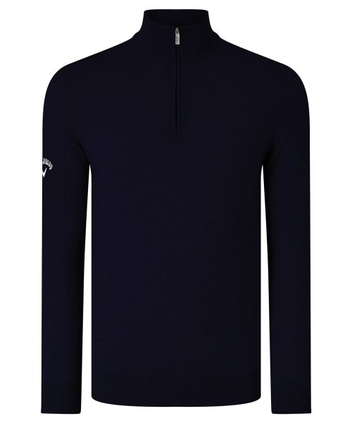 Ribbed ¼ zip Merino sweater