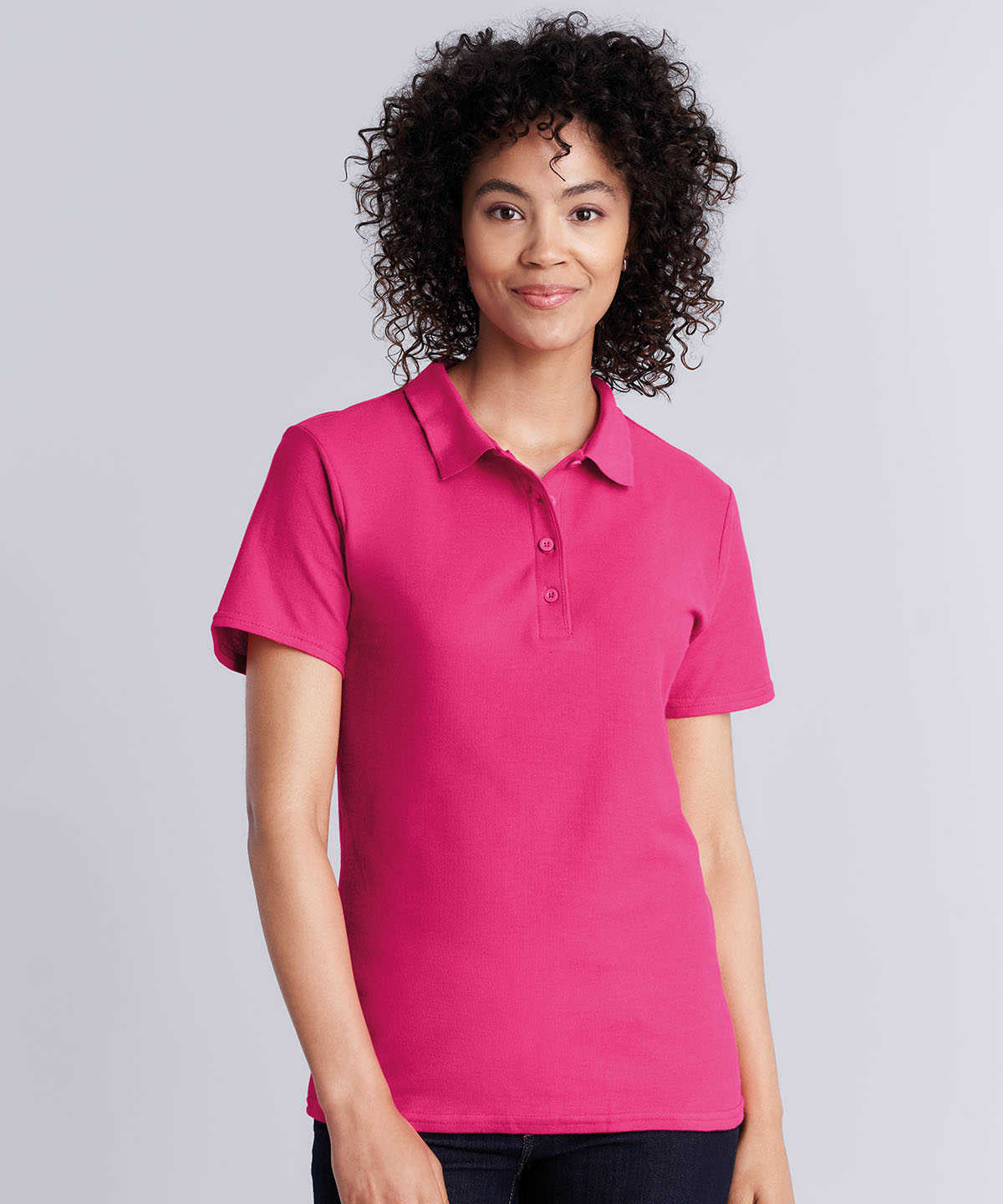 Women's Softstyle double piqué polo