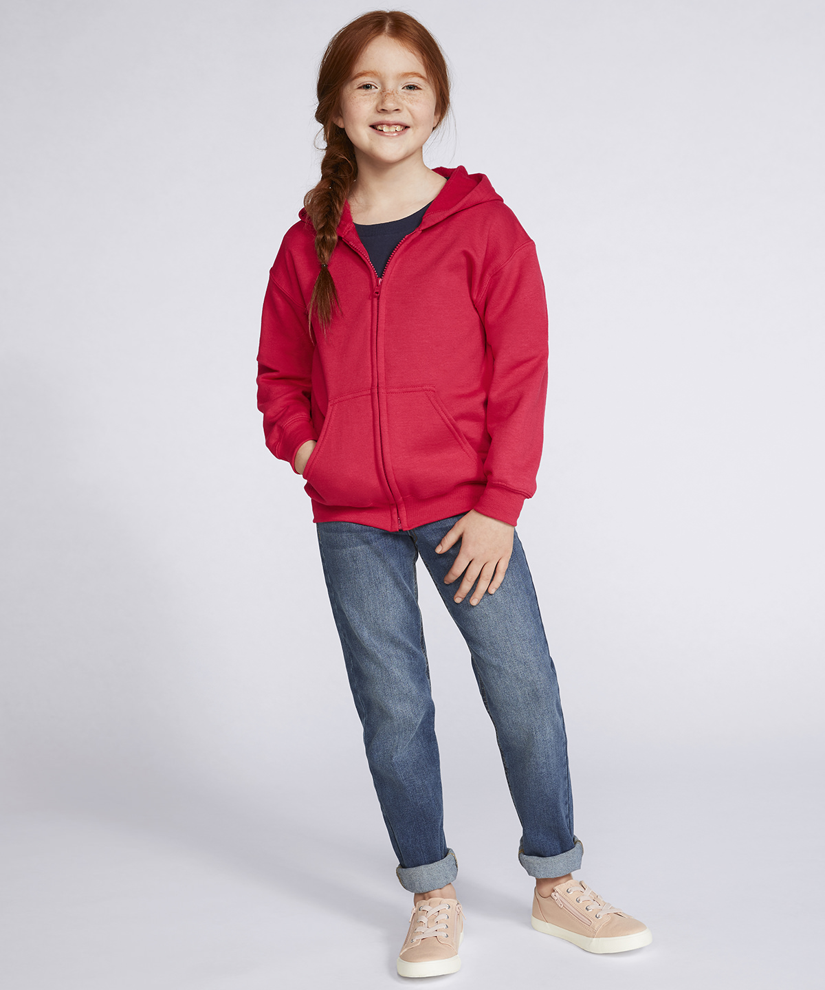 Heavy Blend youth full-zip hooded sweatshirt