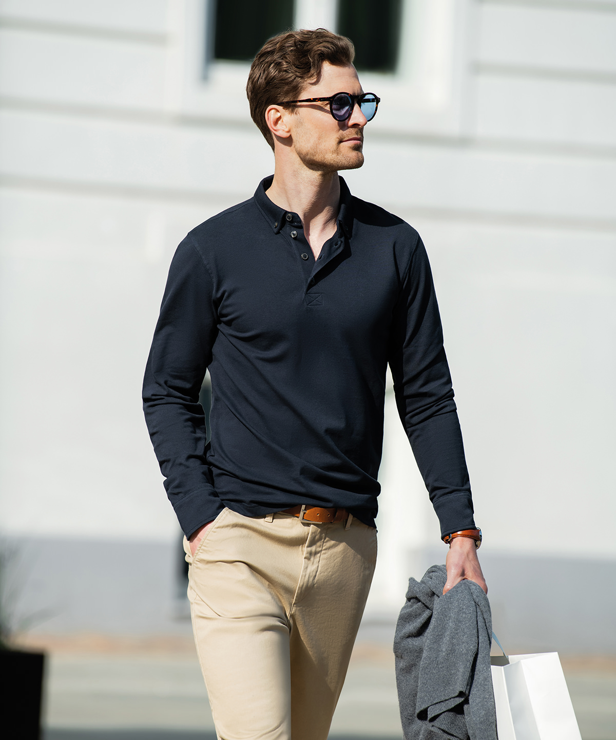 Carlington deluxe long sleeve polo