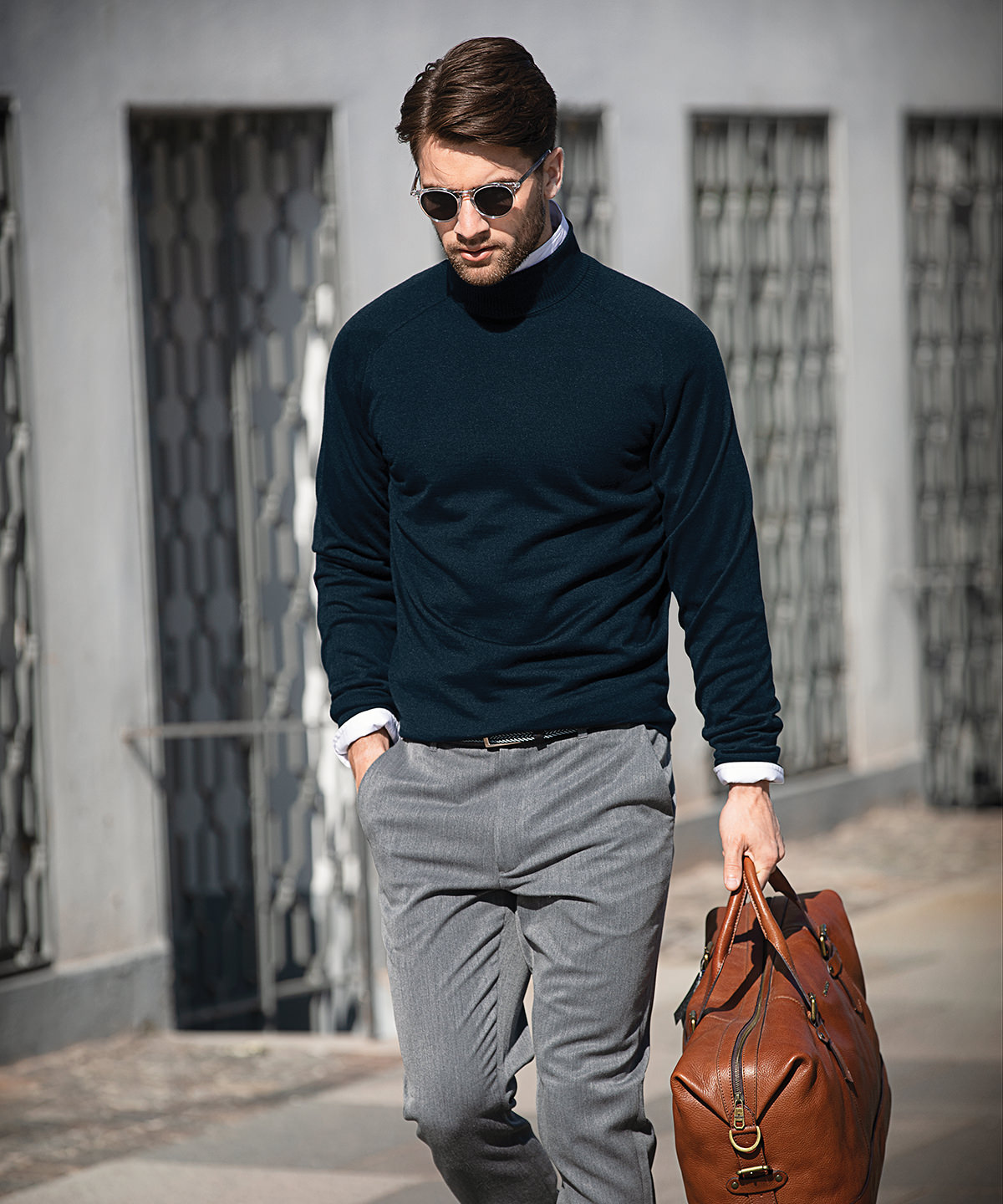 Chester dressed merino blend roll neck
