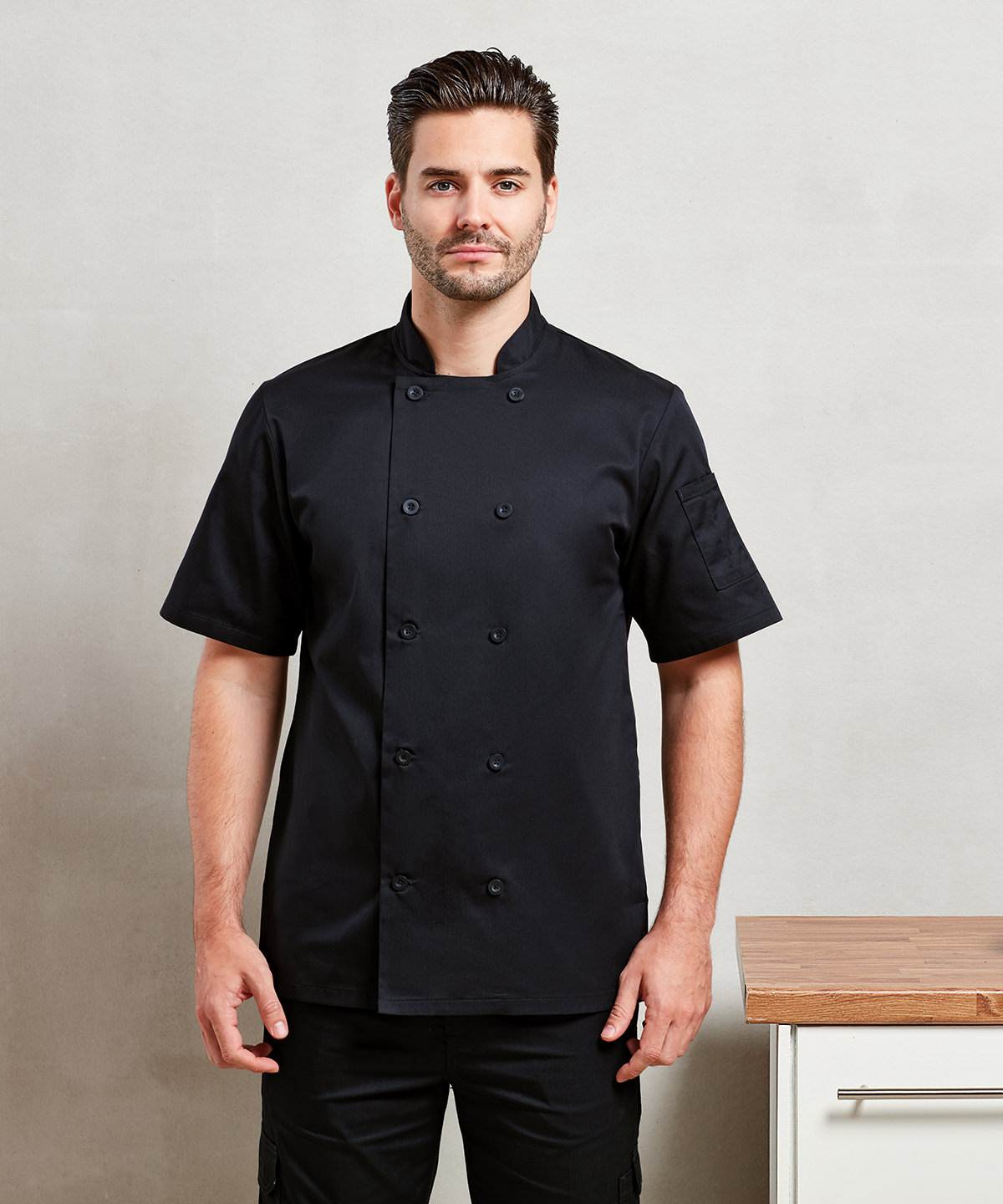 Short sleeve chefs jacket