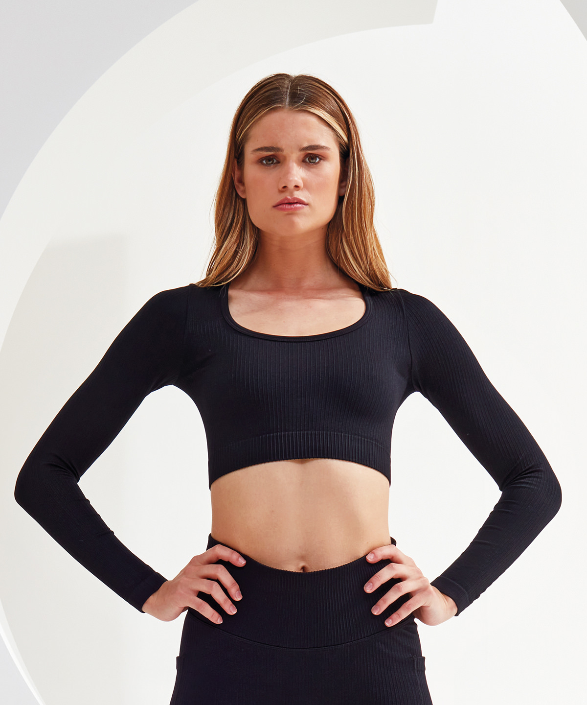 Womens TriDri® ribbed seamless '3D Fit' crop top