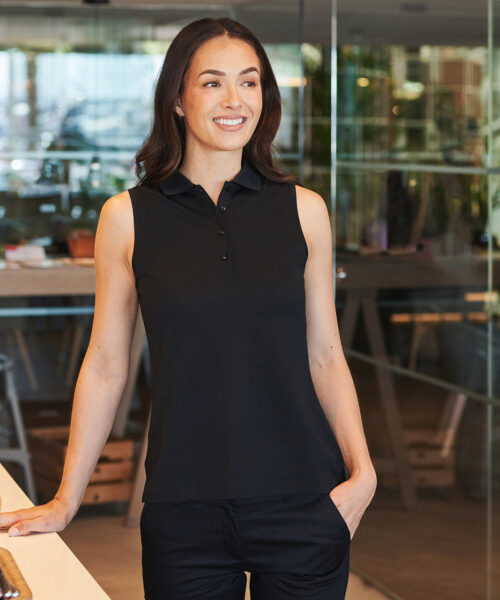 Womenís sleeveless CoolplusÆ polo shirt